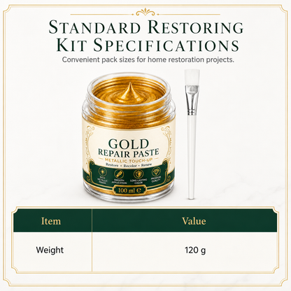 Gold Metallic Refinishing Repair Paste with Brush