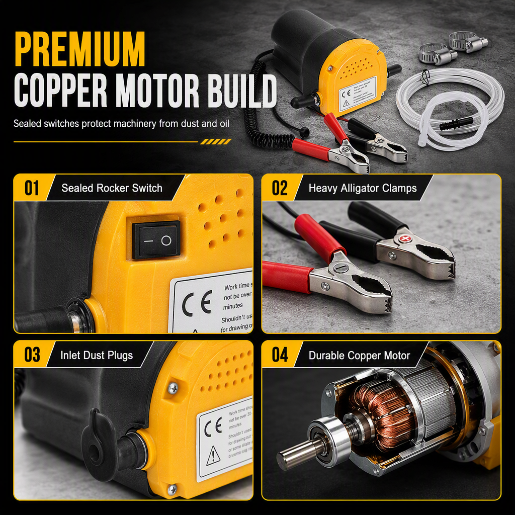 12V 24V Portable Electric Self Priming Transfer Pump Micro Diesel Oil Extractor for Cars
