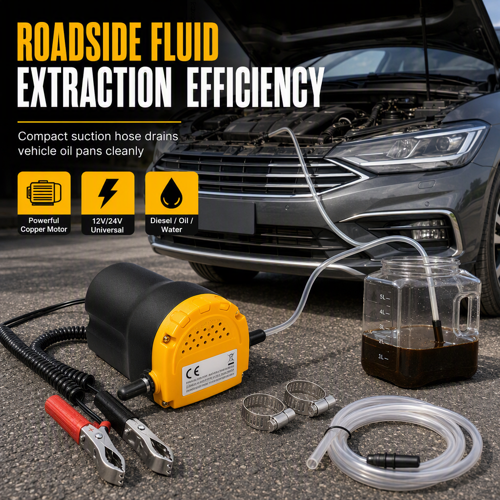 12V 24V Portable Electric Self Priming Transfer Pump Micro Diesel Oil Extractor for Cars