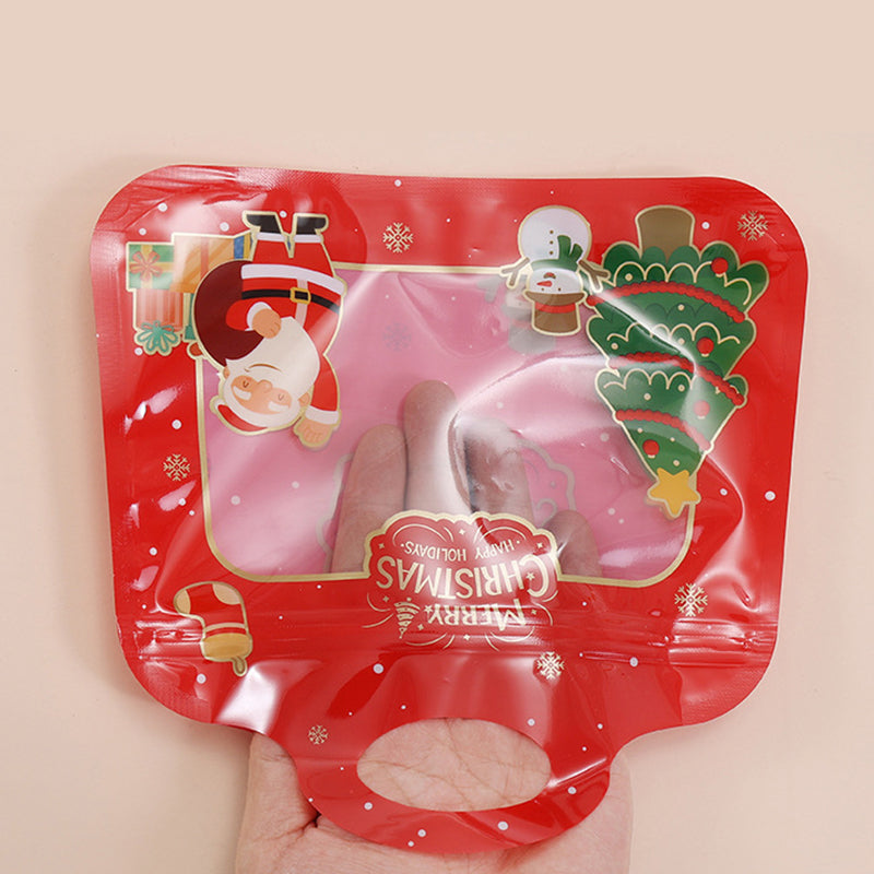 🎅LAST DAY SALE 60% OFF!!🎁Easy Fill, Easy Seal🎄 Festive Self-Seal Treat Bags – Santa & Snowman Print | Resealable, Food-Safe & Perfect for Cookies, Chocolates & Little Gifts⛄