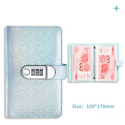 🎄 Christmas Pre-Order: 50% OFF!! ✨ SparkleLock Cash Stuffing Binder with 3-Digit Combination Lock — 100-Envelope Cash Stuffing Budget Book 💖