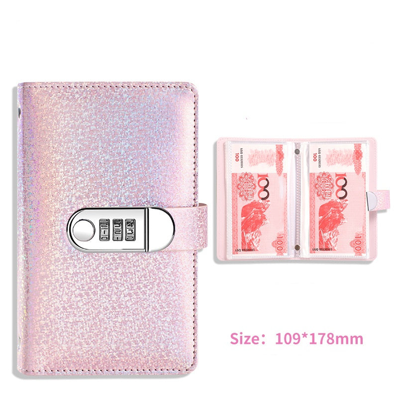🎄 Christmas Pre-Order: 50% OFF!! ✨ SparkleLock Cash Stuffing Binder with 3-Digit Combination Lock — 100-Envelope Cash Stuffing Budget Book 💖