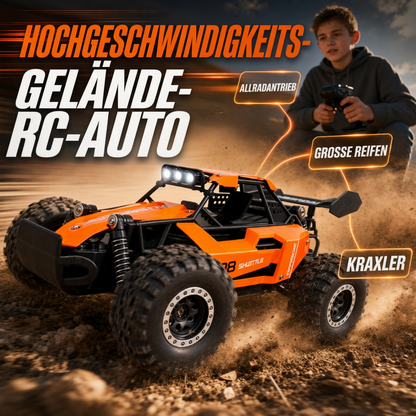 🏎️Race Any Terrain Instantly! No-Bump 4WD LED RC Car