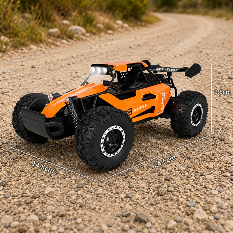 🏎️Race Any Terrain Instantly! No-Bump 4WD LED RC Car