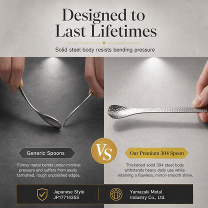 🥄 LIMITED‑TIME 48% OFF! Buy 1 get 1 free🍮 Stainless Steel Hammered Dessert Spoon 🍽️