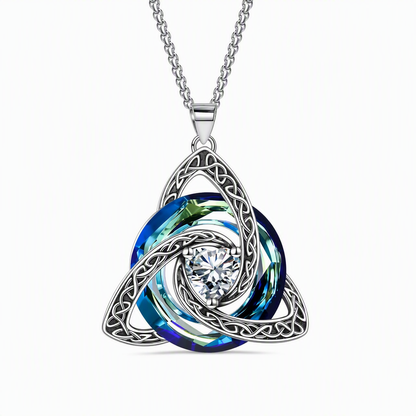 📿 50% dto. – ¡oferta limitada! Collar con colgante de nudo celta y piedra de nacimiento para mujer – diseño único y elegante. Regalo perfecto! ✨🌀