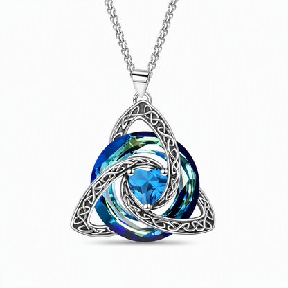 📿 50% dto. – ¡oferta limitada! Collar con colgante de nudo celta y piedra de nacimiento para mujer – diseño único y elegante. Regalo perfecto! ✨🌀