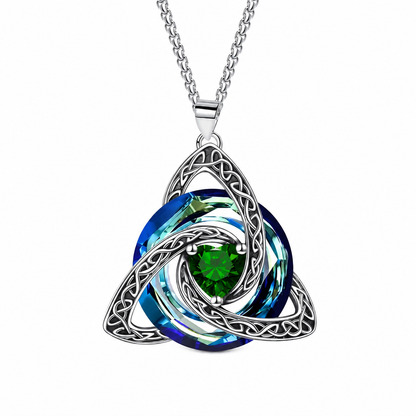 📿 50% dto. – ¡oferta limitada! Collar con colgante de nudo celta y piedra de nacimiento para mujer – diseño único y elegante. Regalo perfecto! ✨🌀