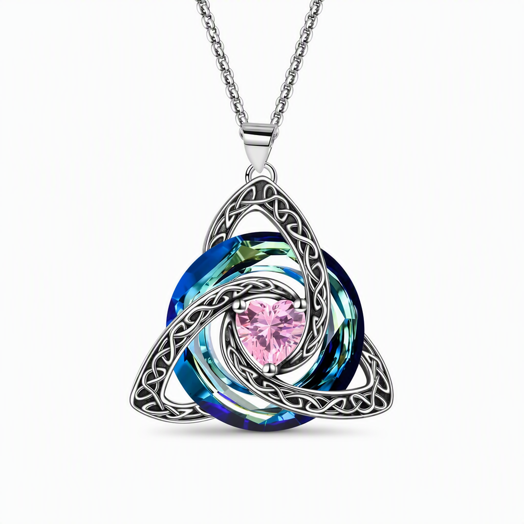 📿 50% dto. – ¡oferta limitada! Collar con colgante de nudo celta y piedra de nacimiento para mujer – diseño único y elegante. Regalo perfecto! ✨🌀
