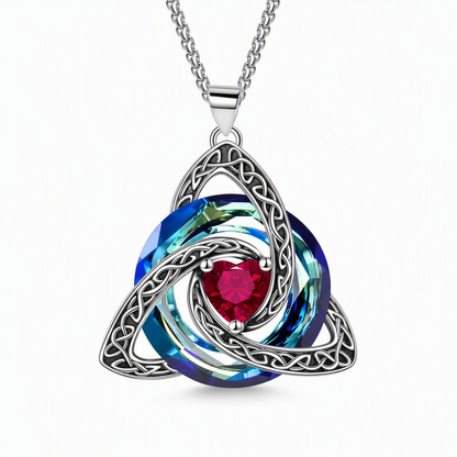 📿 50% dto. – ¡oferta limitada! Collar con colgante de nudo celta y piedra de nacimiento para mujer – diseño único y elegante. Regalo perfecto! ✨🌀