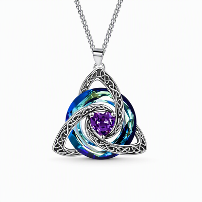 📿 50% dto. – ¡oferta limitada! Collar con colgante de nudo celta y piedra de nacimiento para mujer – diseño único y elegante. Regalo perfecto! ✨🌀