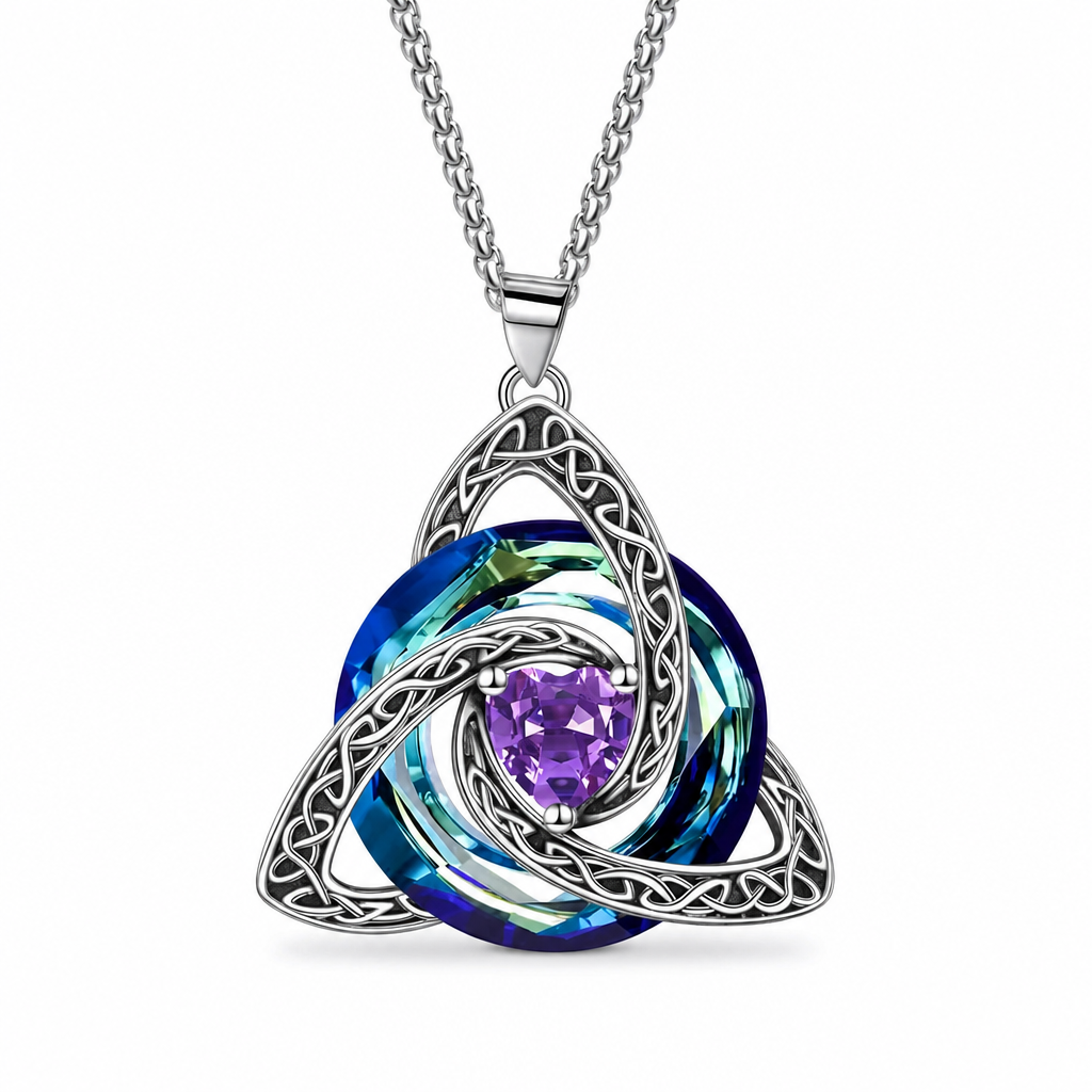 📿 50% dto. – ¡oferta limitada! Collar con colgante de nudo celta y piedra de nacimiento para mujer – diseño único y elegante. Regalo perfecto! ✨🌀