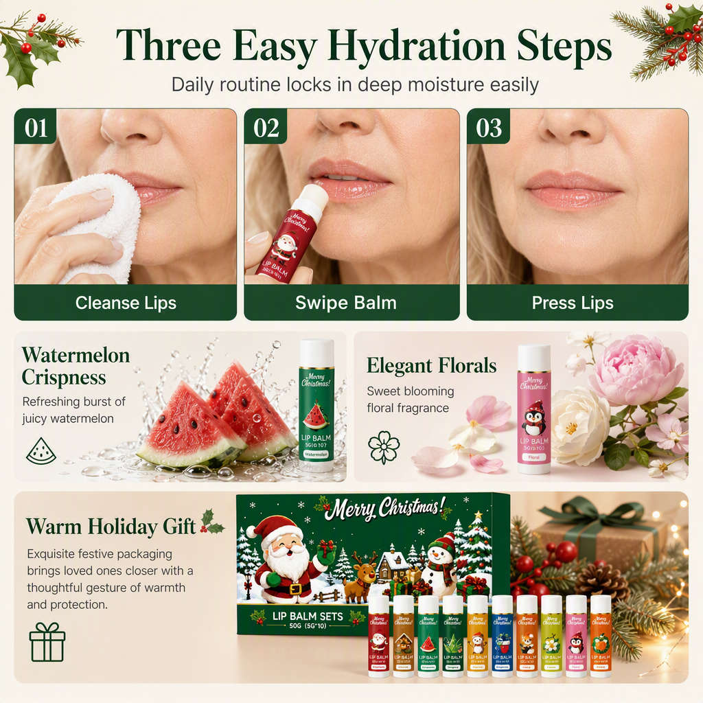Christmas Moisturizing Lip Balm Set