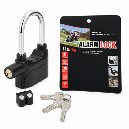 🚨🔒 Heavy-Duty Alarm Security Lock – Aluminum Alloy Anti-Theft Protection for Gates, Bikes & Storage