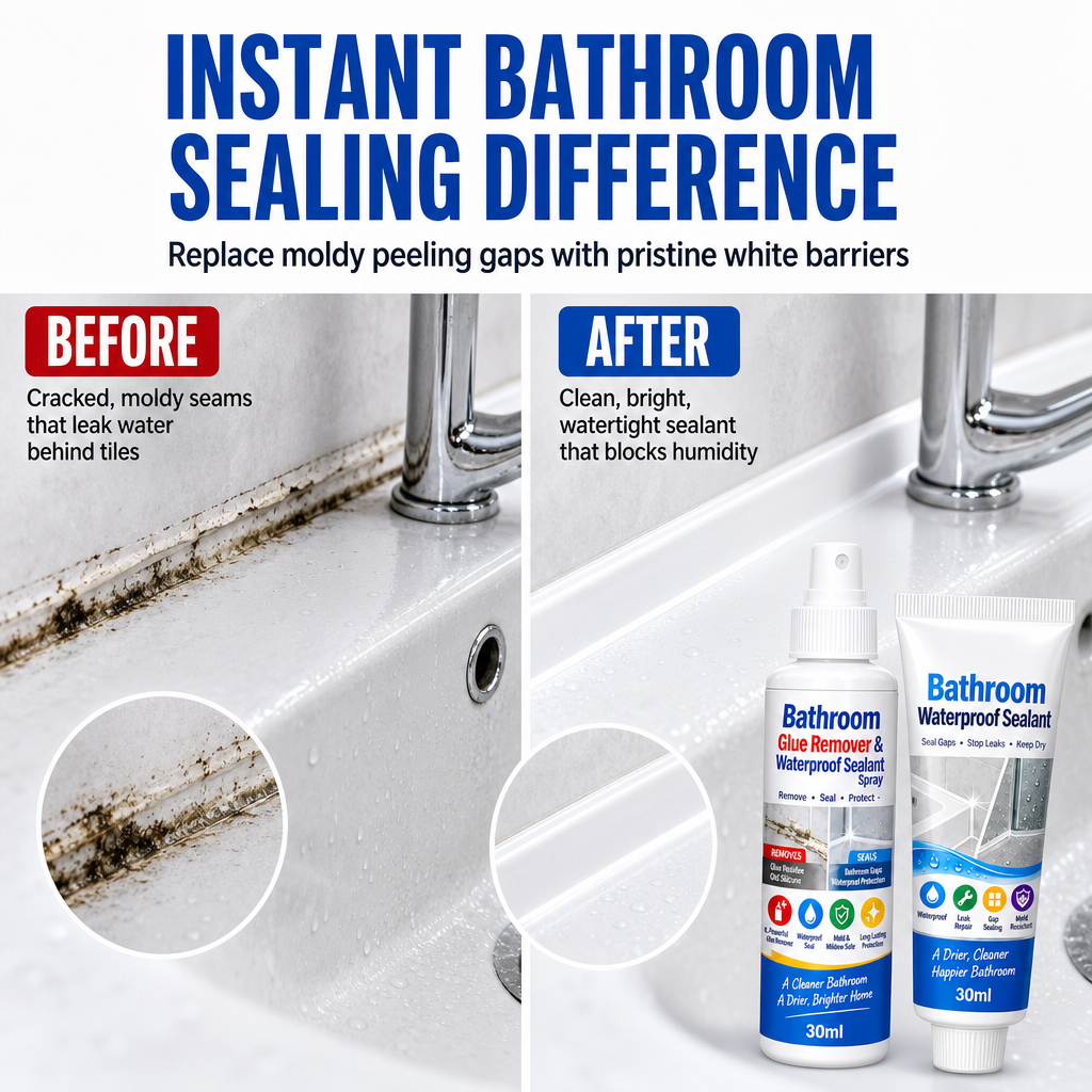🔥Buy 1 Get 1 Free🔥Bathroom Glue Remover and Waterproof Sealant Set