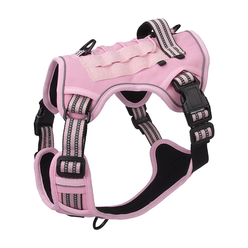 Outdoor Heavy-Duty Adjustable No-Pull Dog Harness with Control Handle