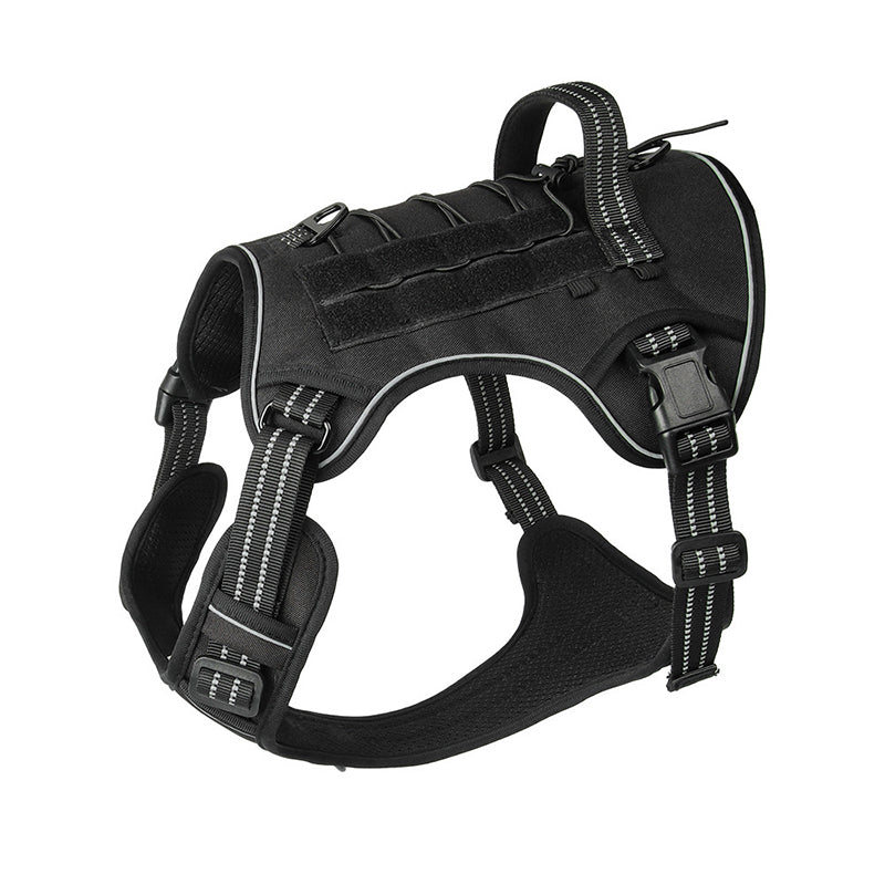 Outdoor Heavy-Duty Adjustable No-Pull Dog Harness with Control Handle