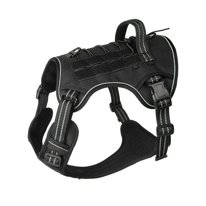 Outdoor Heavy-Duty Adjustable No-Pull Dog Harness with Control Handle