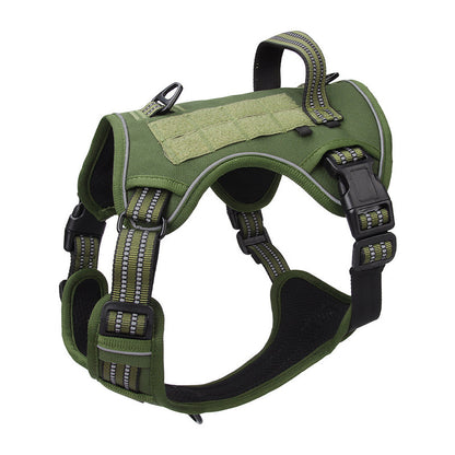 Outdoor Heavy-Duty Adjustable No-Pull Dog Harness with Control Handle