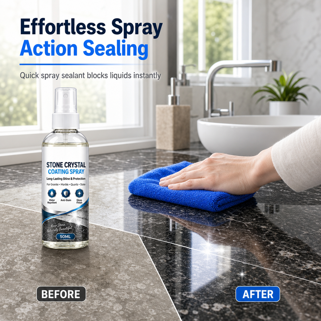 🥳2026 HOT SALE🥳Stone Nanocrystal Plating Spray – restores shine, seals & protects marble, granite & quartz.