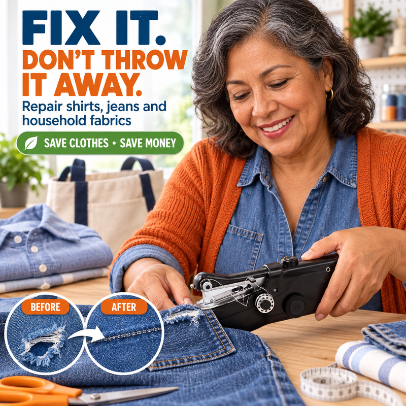 Mini Cordless Handheld Sewing Machine