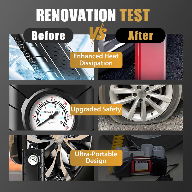 🚗 50% off wireless car air pump – fast inflation, precise pressure gauge, heat dissipation, and compact design. USB rechargeable! ✨🔋