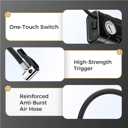 🚗 50% off wireless car air pump – fast inflation, precise pressure gauge, heat dissipation, and compact design. USB rechargeable! ✨🔋