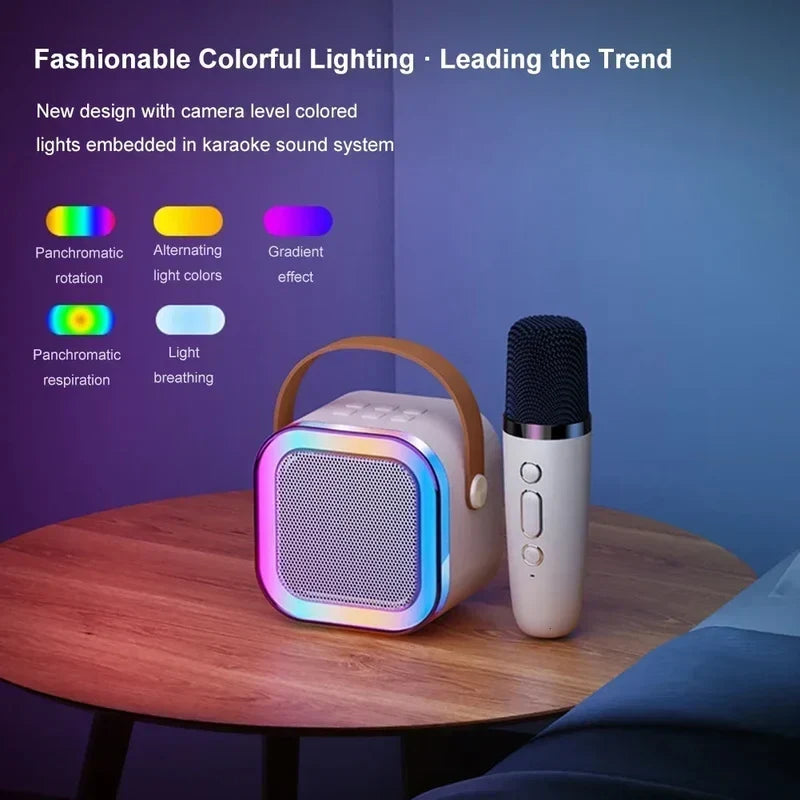 Mini Karaoke Machine for Kids with Wireless Microphones