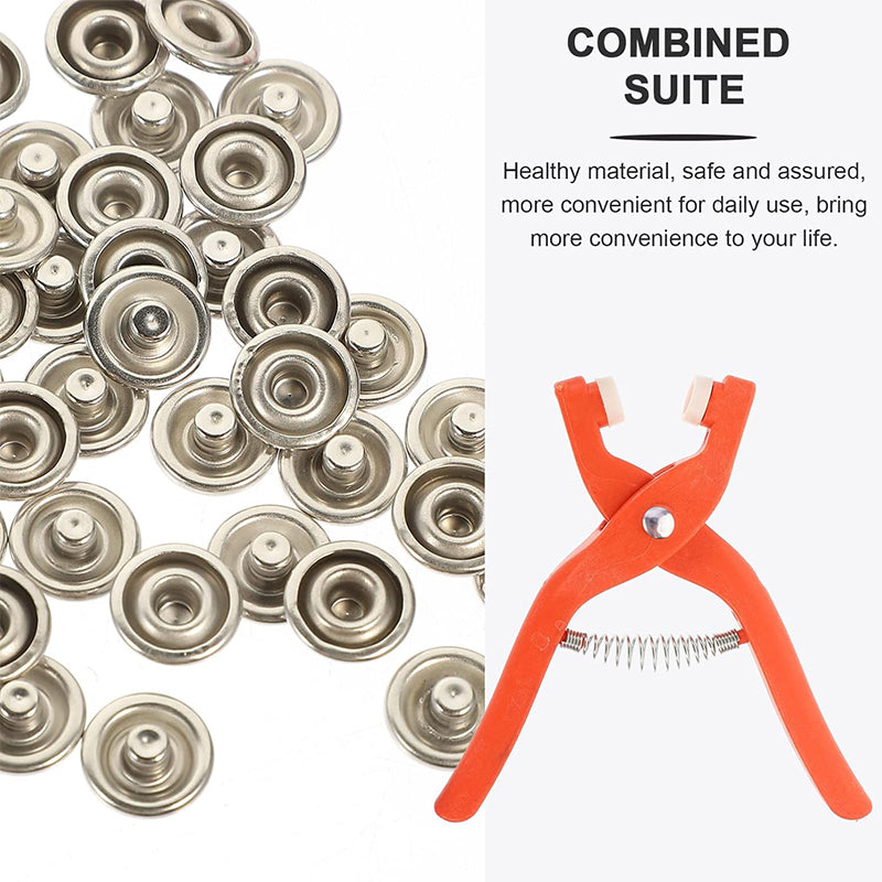 🧵 50% OFF. No-Sew Snap Button Pliers – Stainless steel, ergonomic design, and organizer box. Install buttons in seconds with no needle or thread! ✨📦