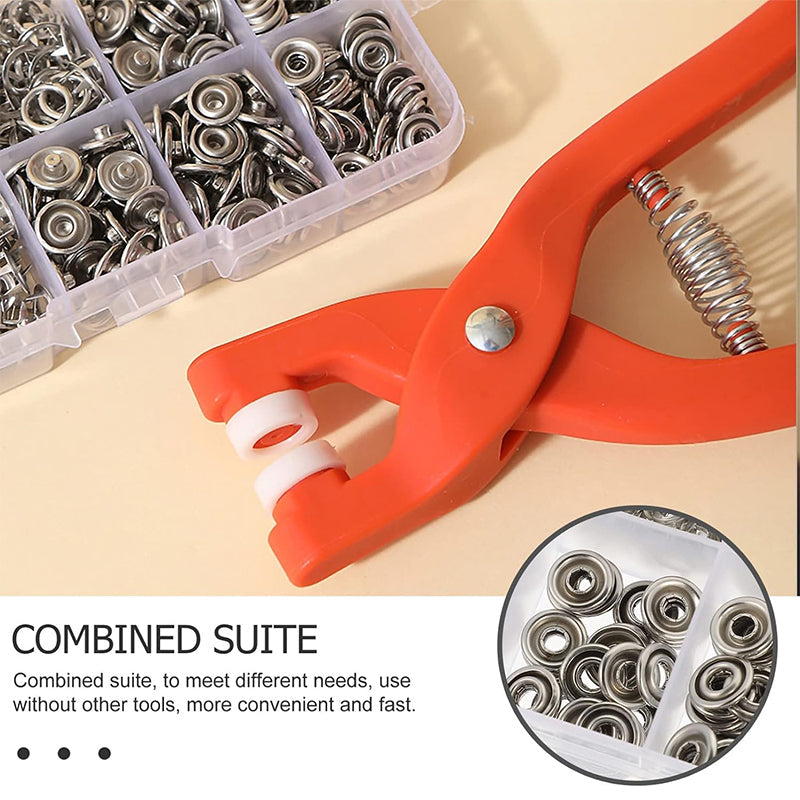 🧵 50% OFF. No-Sew Snap Button Pliers – Stainless steel, ergonomic design, and organizer box. Install buttons in seconds with no needle or thread! ✨📦