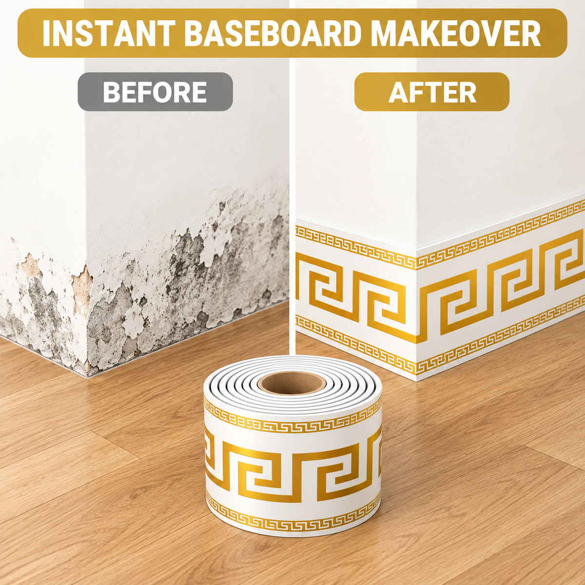 ⏳Limited-time 50% off⏰Self-Adhesive Skirting Board Border Sticker🧱🔰