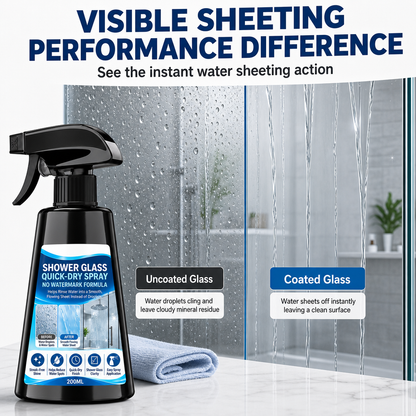 Quick Drying Shower Glass Spray with Towel