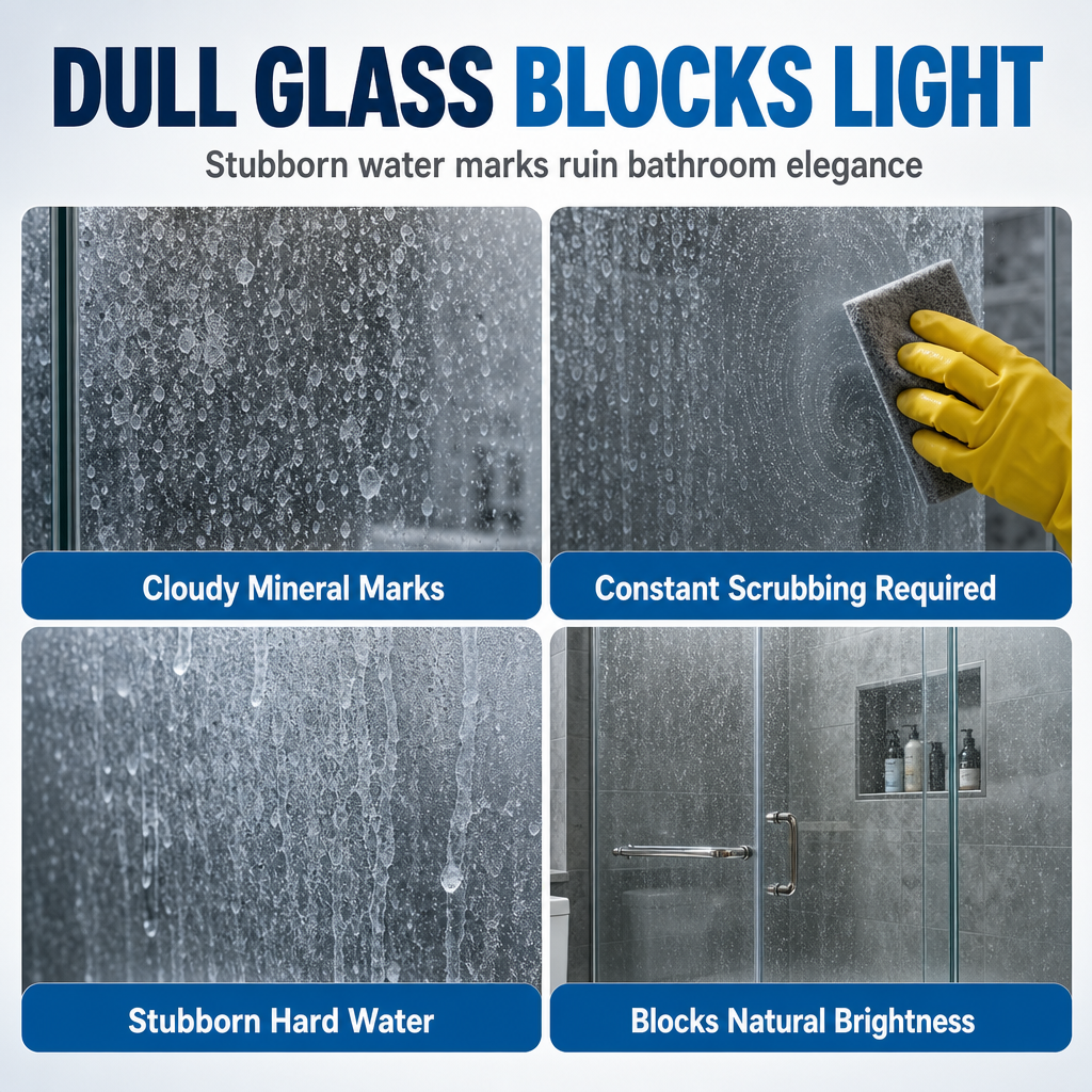 Quick Drying Shower Glass Spray with Towel