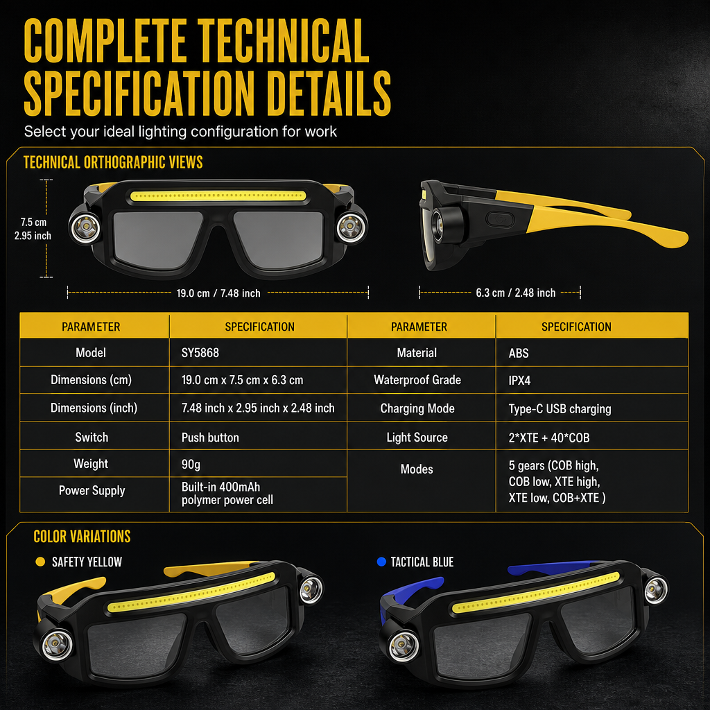 🥰2026 HOT SALE💥💞50K+ SOLD! 💕✨ 50% OFF!🌟USB Rechargeable Double Sided Clip On Glasses Light for Outdoor Hiking and Reading