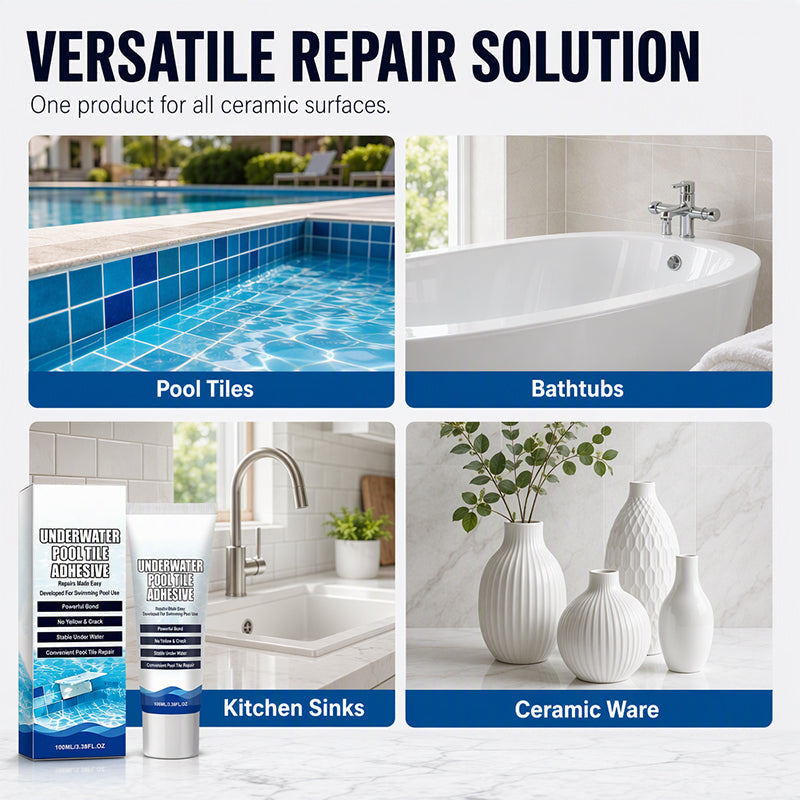 🏊 Underwater Pool Tile Adhesive – High Strength Waterproof Repair Glue for Pools