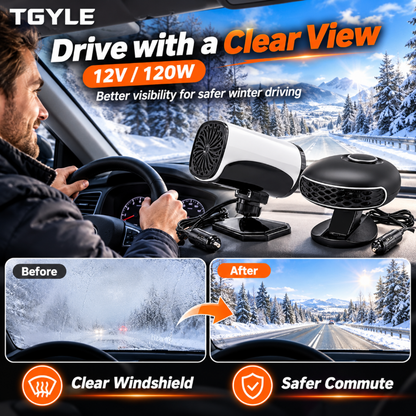 Portable Car Heater Defroster with 360-Degree Rotating Base！！！