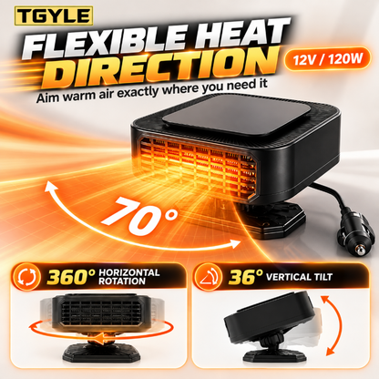Portable Car Heater Defroster with 360-Degree Rotating Base！！！