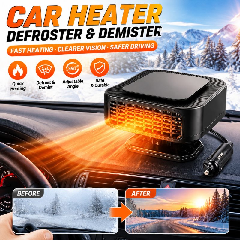 Portable Car Heater Defroster with 360-Degree Rotating Base！！！