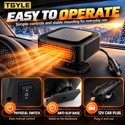 Portable Car Heater Defroster with 360-Degree Rotating Base！！！