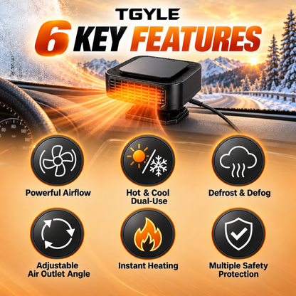Portable Car Heater Defroster with 360-Degree Rotating Base！！！