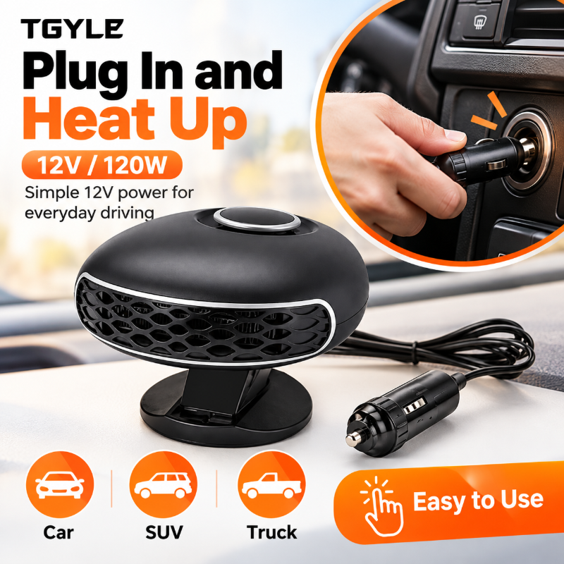 Portable Car Heater Defroster with 360-Degree Rotating Base！！！