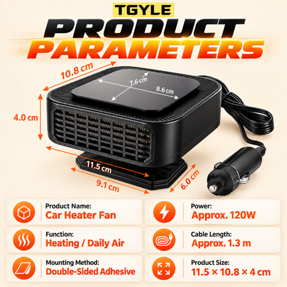 Portable Car Heater Defroster with 360-Degree Rotating Base！！！