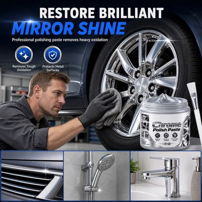 ✨🔥 50% OFF – Chrome & Metal Polish Paste with Brush, Oxidation Remover