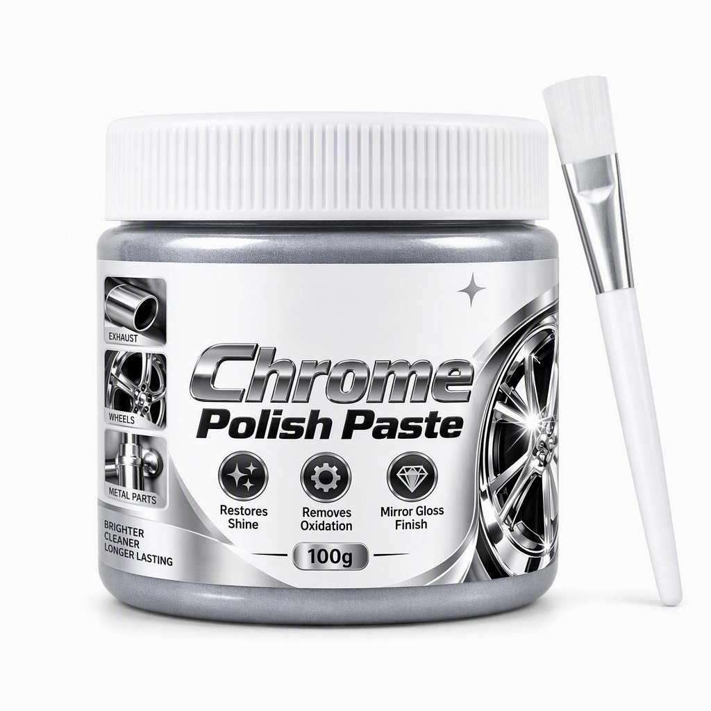 ✨🔥 50% OFF – Chrome & Metal Polish Paste with Brush, Oxidation Remover