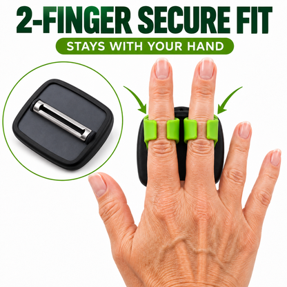 Ergonomic Two-Finger Fruit and Vegetable Peeler