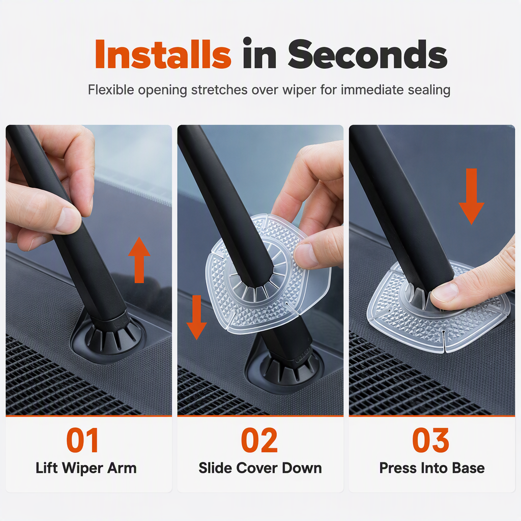 🚗LAST DAY SALE BUY 1 GET 1 FREE!!🎁✨Car Windshield Arm Hole Dust Cover