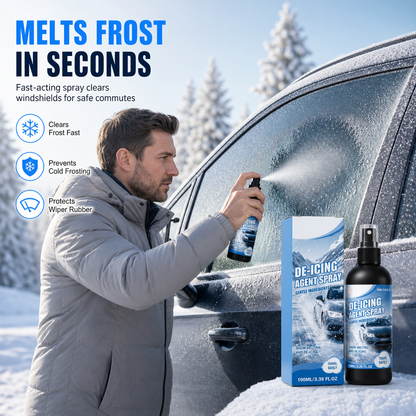 Car Windshield and Window Glass De-Icing and Snow Melting Spray for Winter