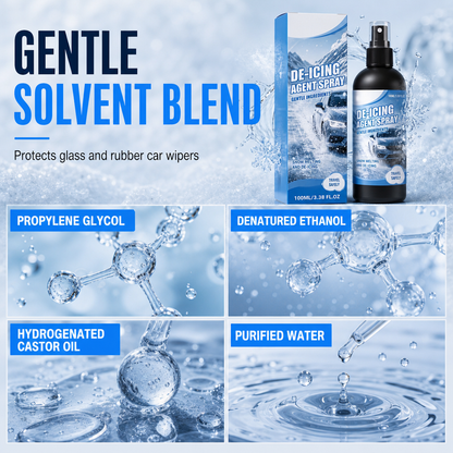 Car Windshield and Window Glass De-Icing and Snow Melting Spray for Winter