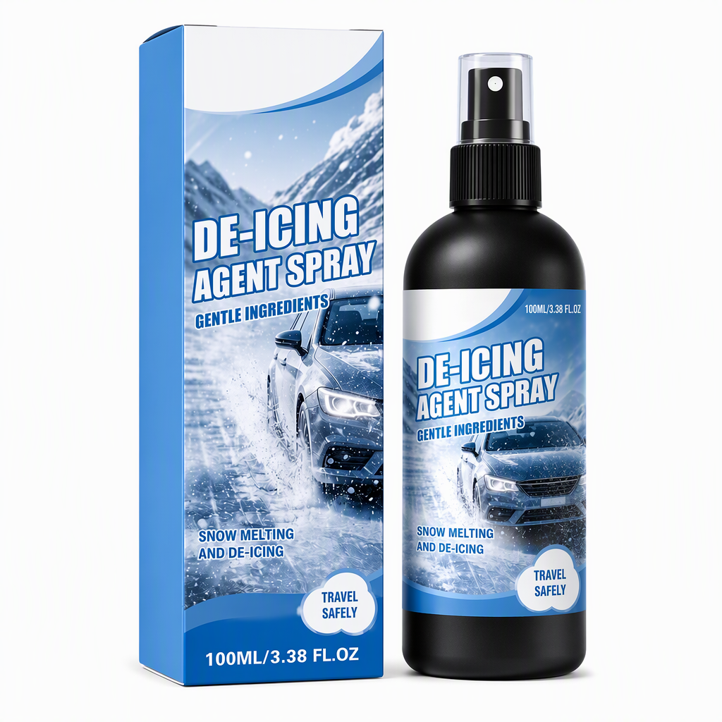 Car Windshield and Window Glass De-Icing and Snow Melting Spray for Winter