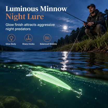 ✨Buy 1 Get 1 Free🐟️Luminous Minnow Hard Bait Artificial Lure for Night Fishing